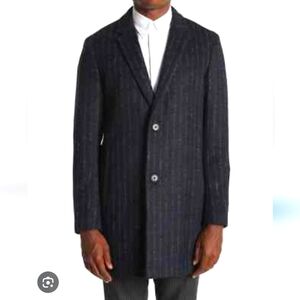 Theory Ginley Chalk Stripe Coat Jacket Wool XL